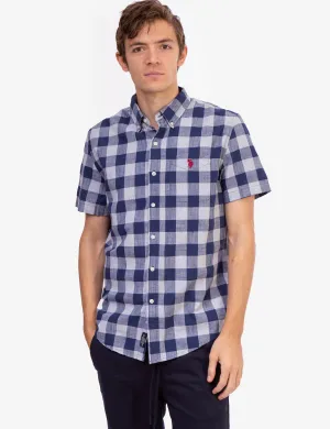 PLAID HEATHER SHORT SLEEVE SHIRT