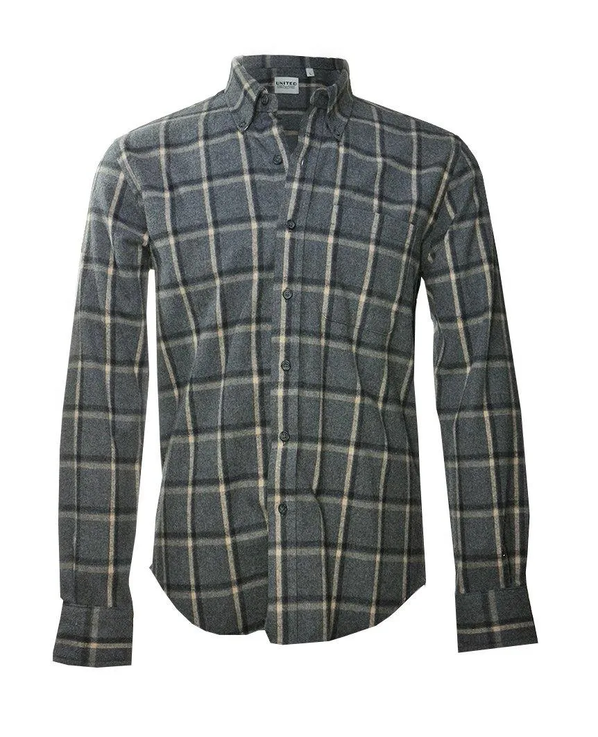 Plaid Long Sleeve Grey