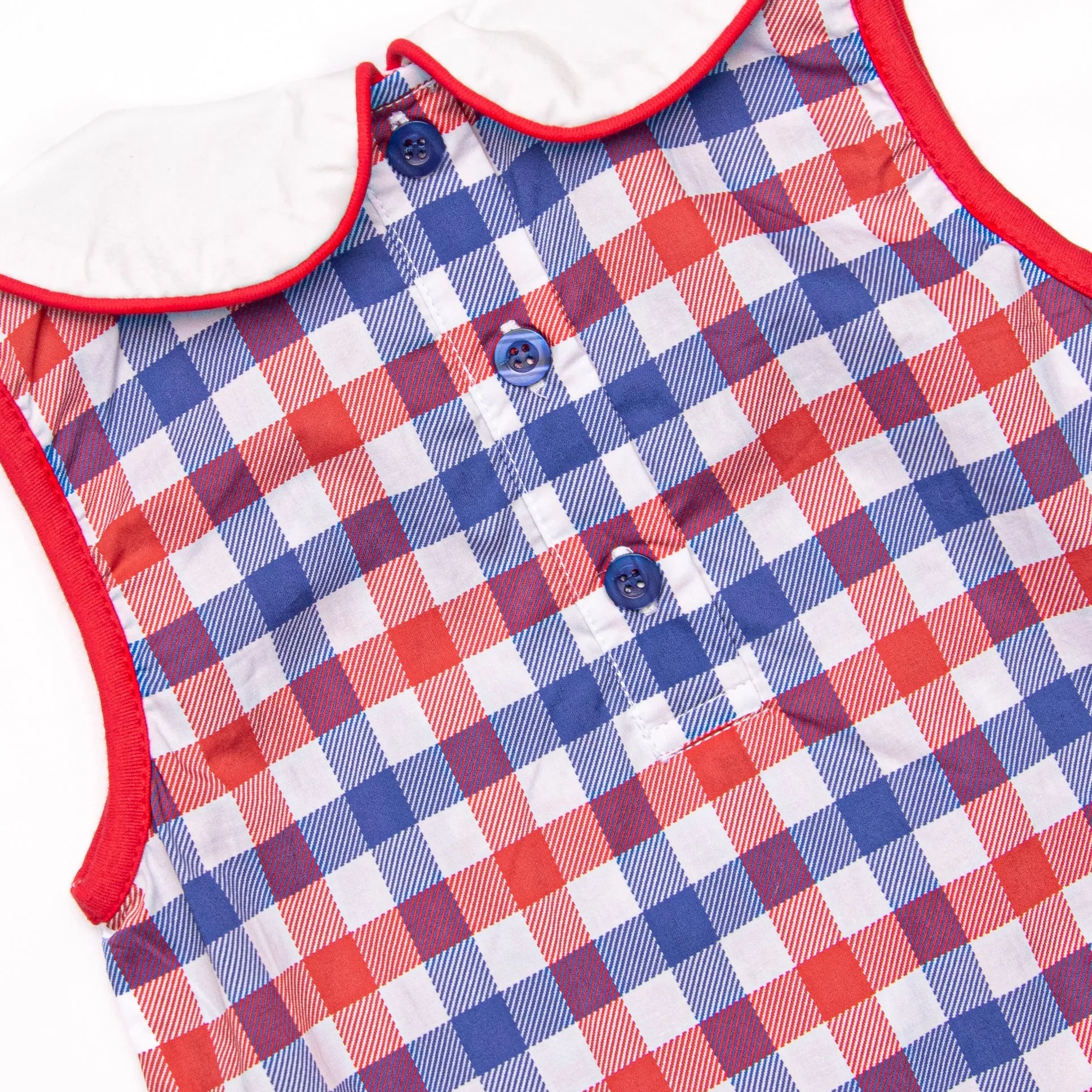 Plaid Patriot Dress, Red