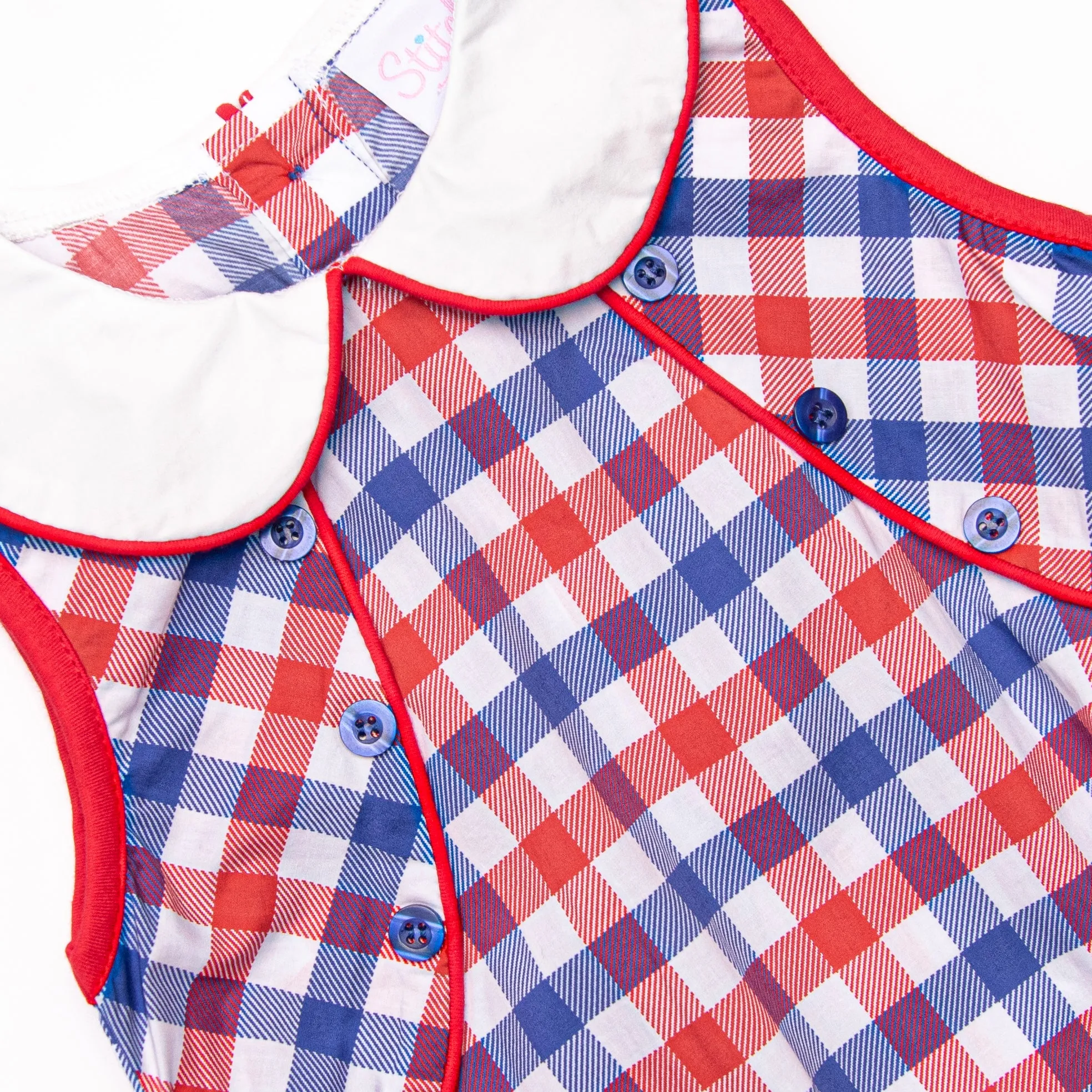 Plaid Patriot Dress, Red