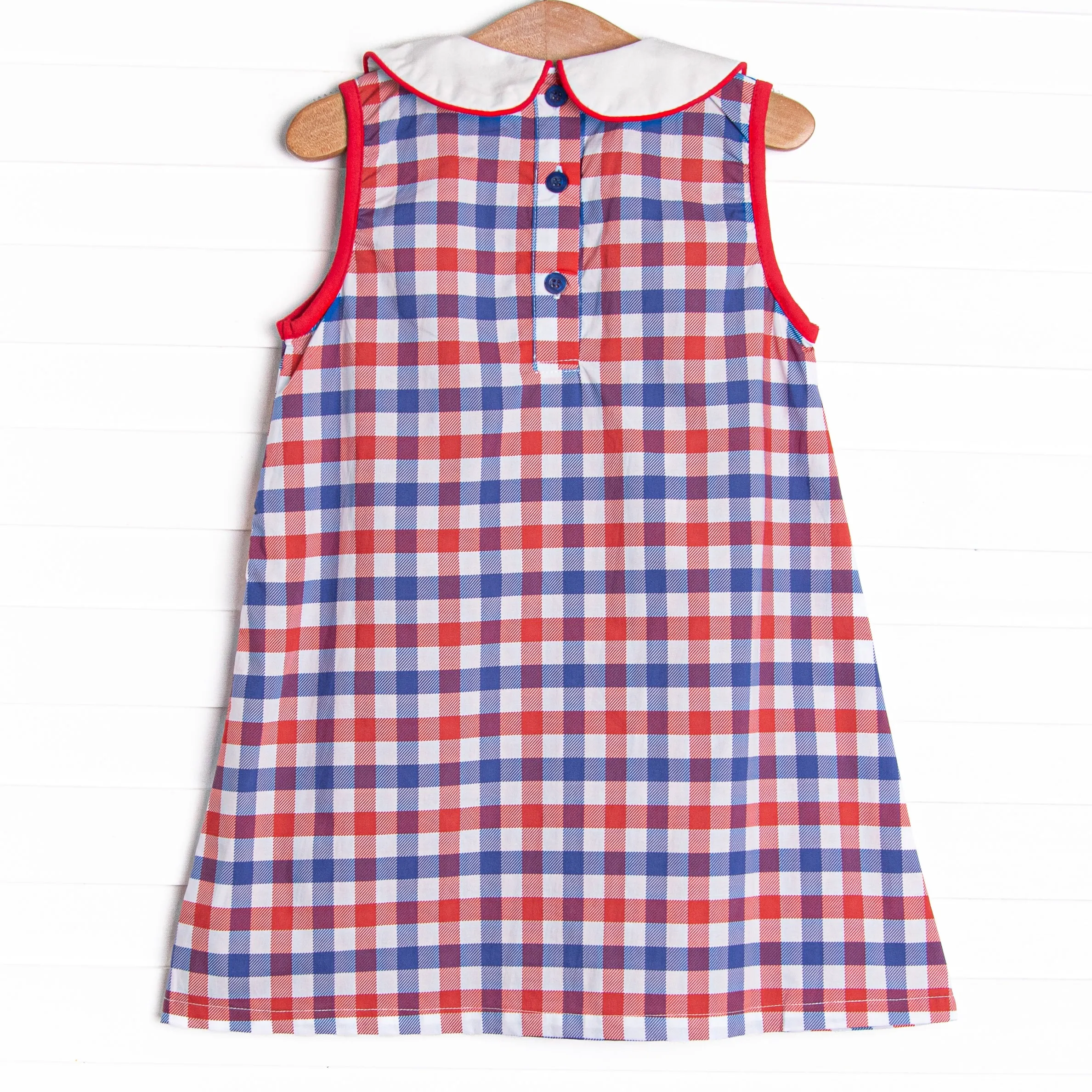 Plaid Patriot Dress, Red