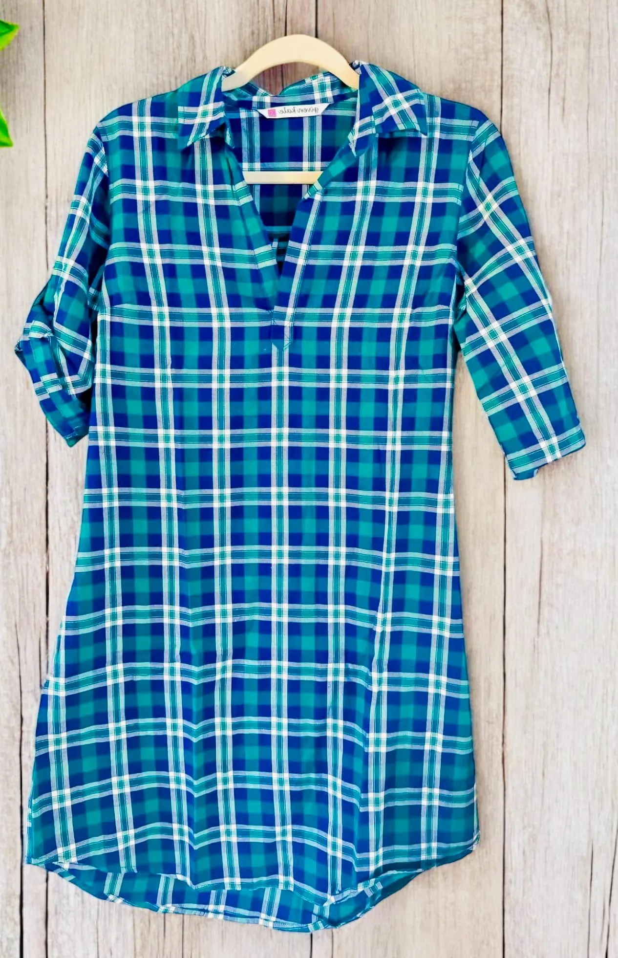 PLAID RUSH Dress - by: Given Kale