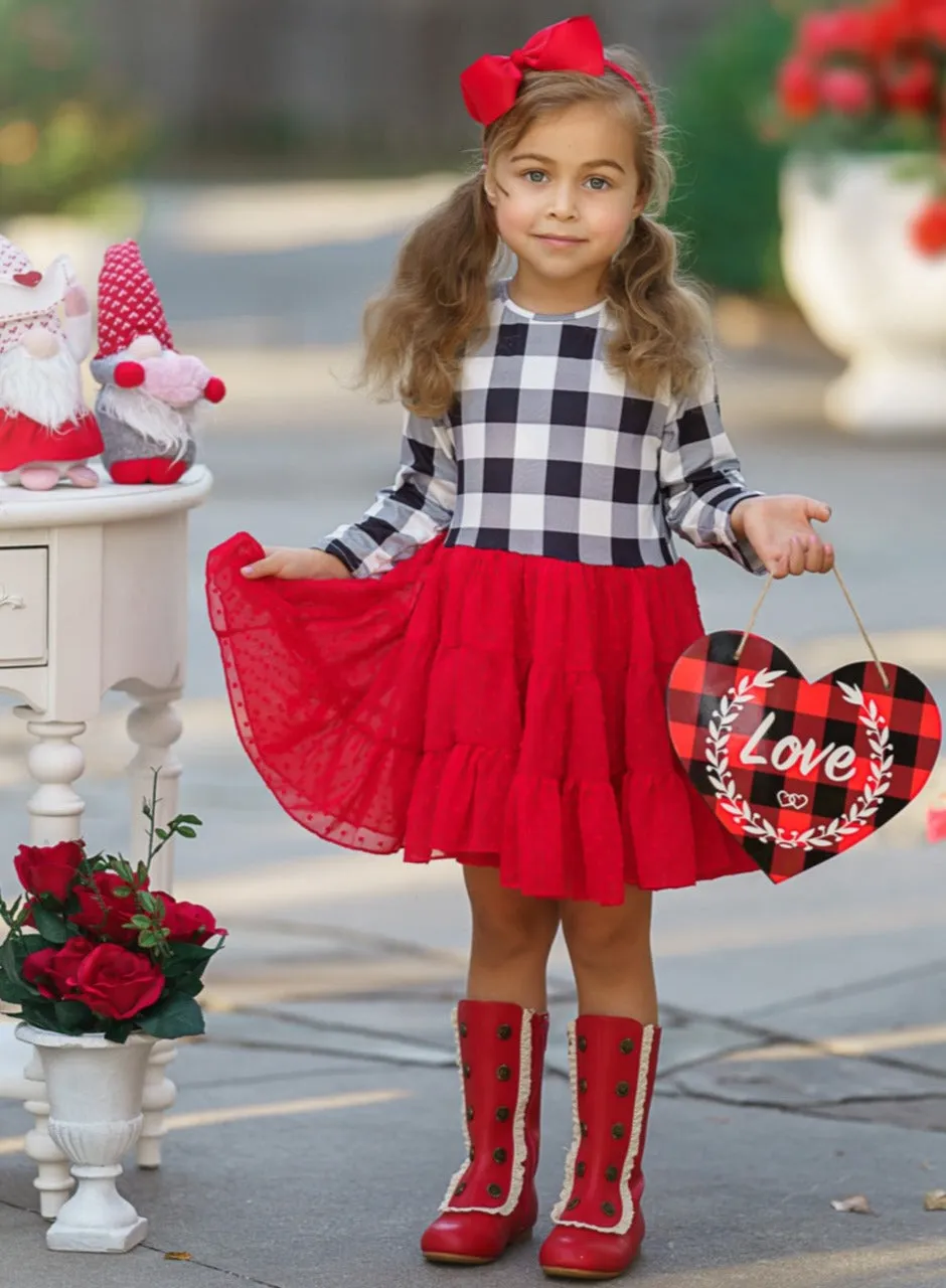 Plaid-Tastic Winter Tutu Dress