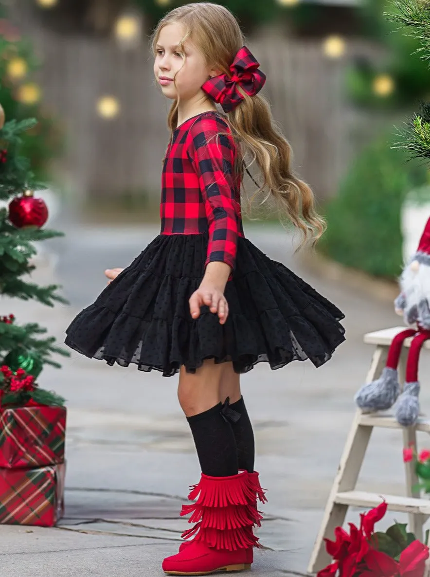 Plaid-Tastic Winter Tutu Dress