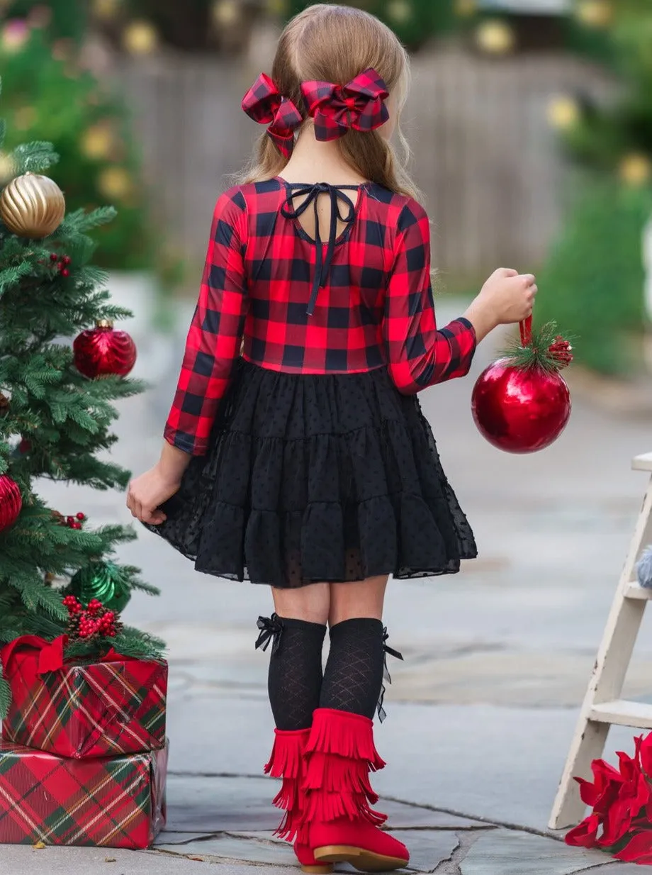Plaid-Tastic Winter Tutu Dress