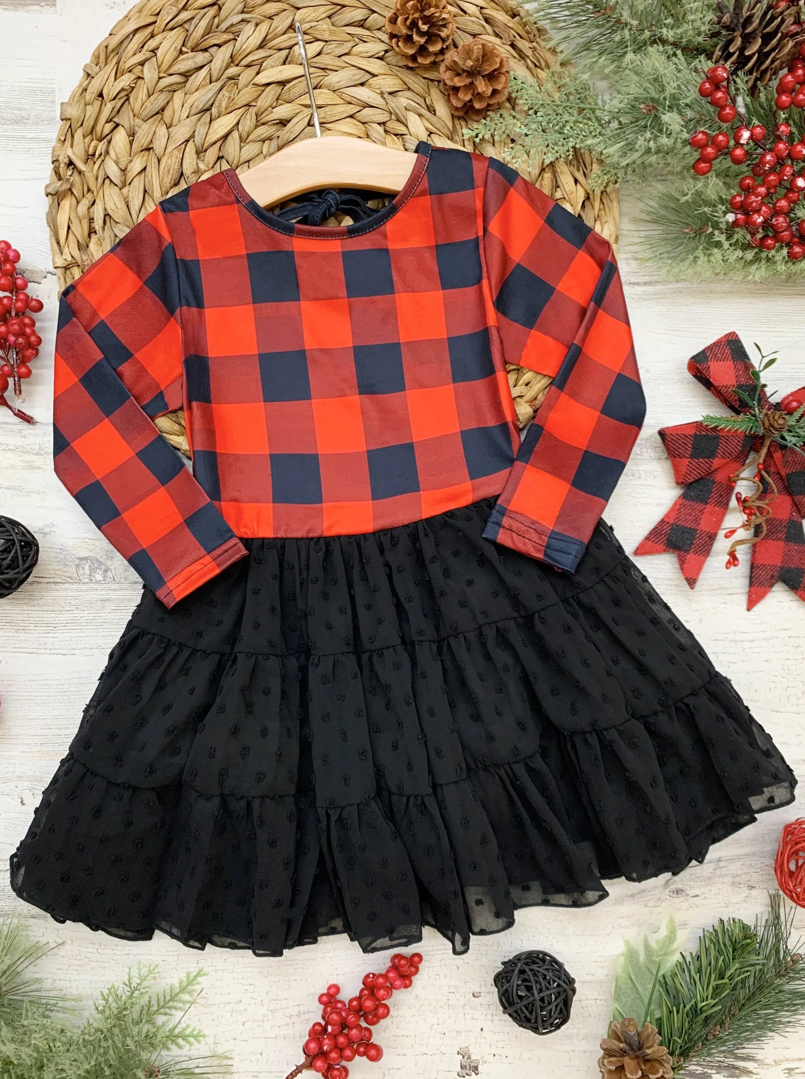 Plaid-Tastic Winter Tutu Dress