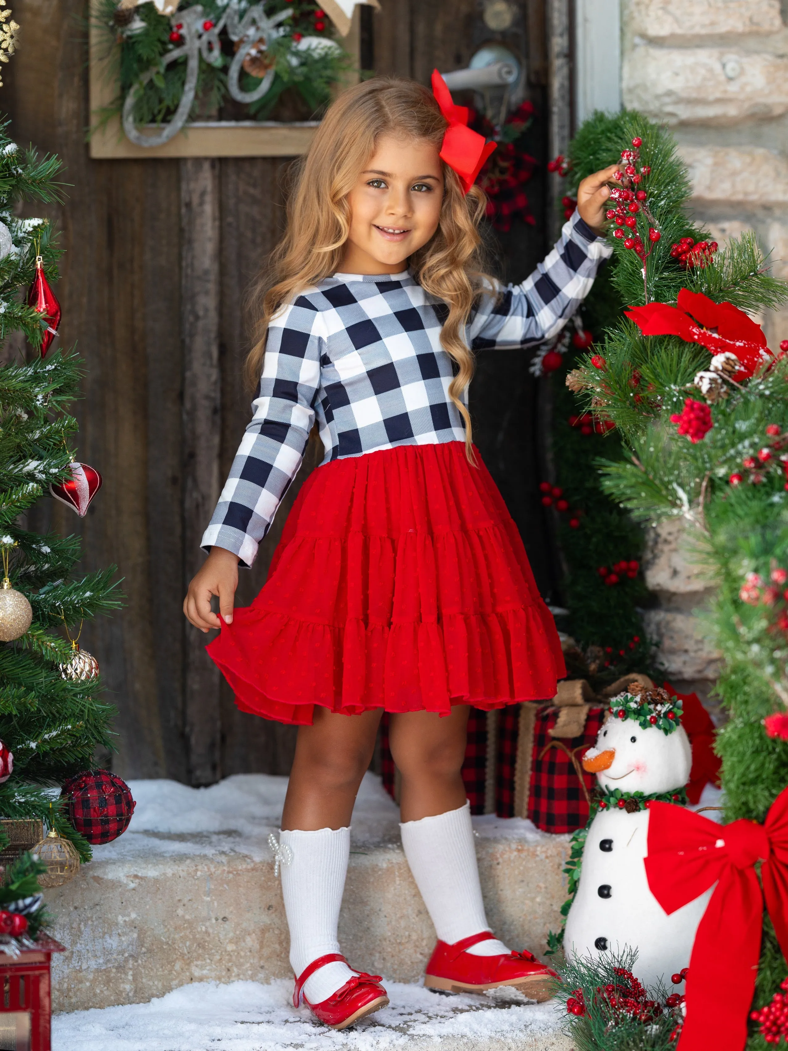 Plaid-Tastic Winter Tutu Dress