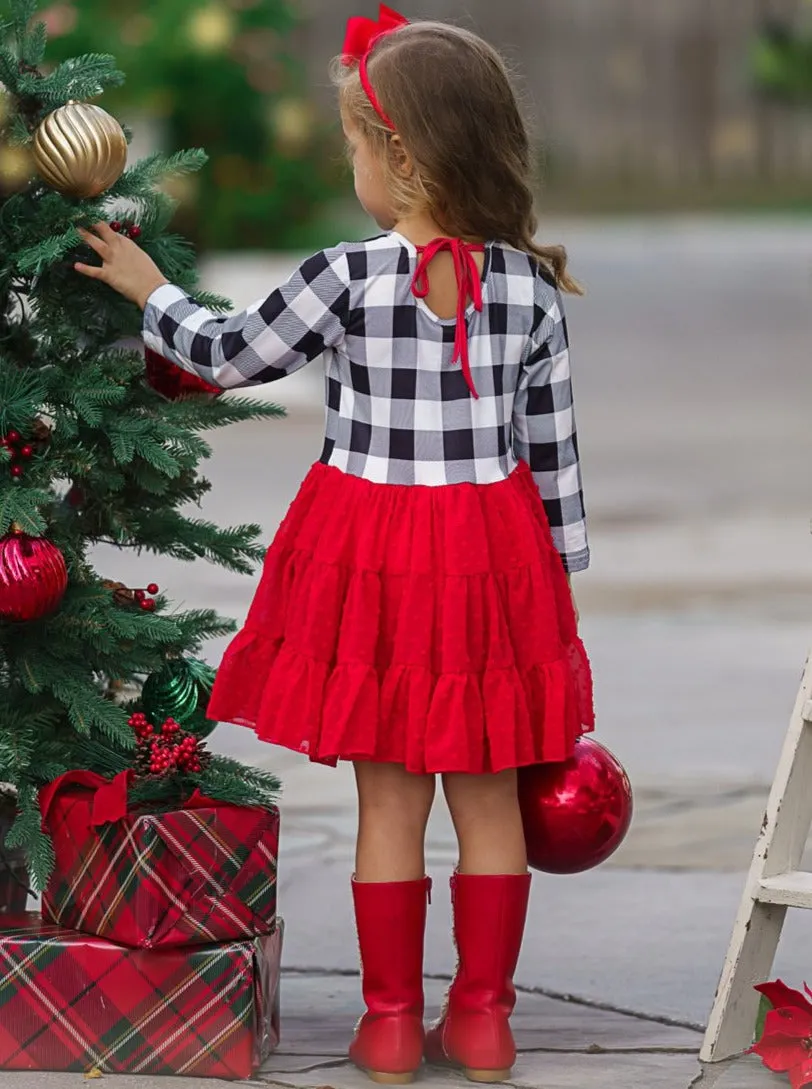 Plaid-Tastic Winter Tutu Dress