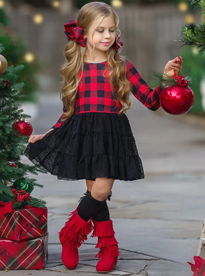Plaid-Tastic Winter Tutu Dress