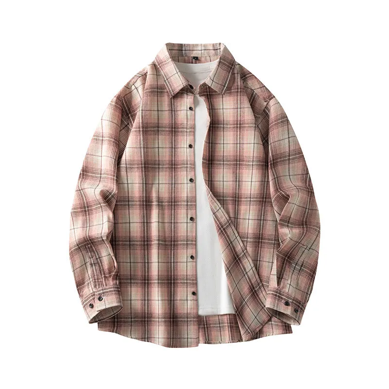 Plaid Victor™ | Men's Long Sleeve Button-Up Shirt | Classic Plaid Pattern, Spread Collar, Casual Wear