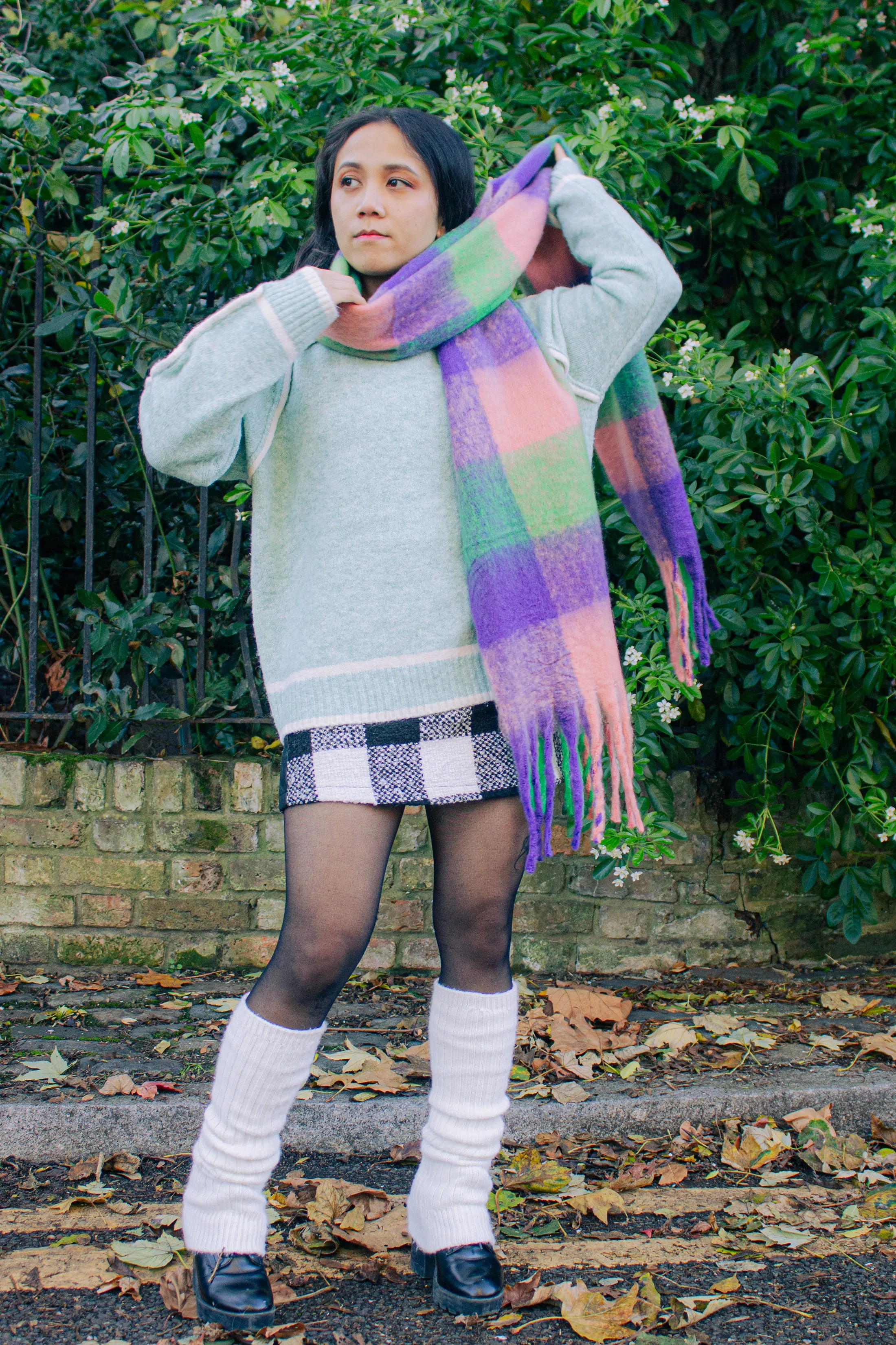 Plaid Warm Wrap Scarf