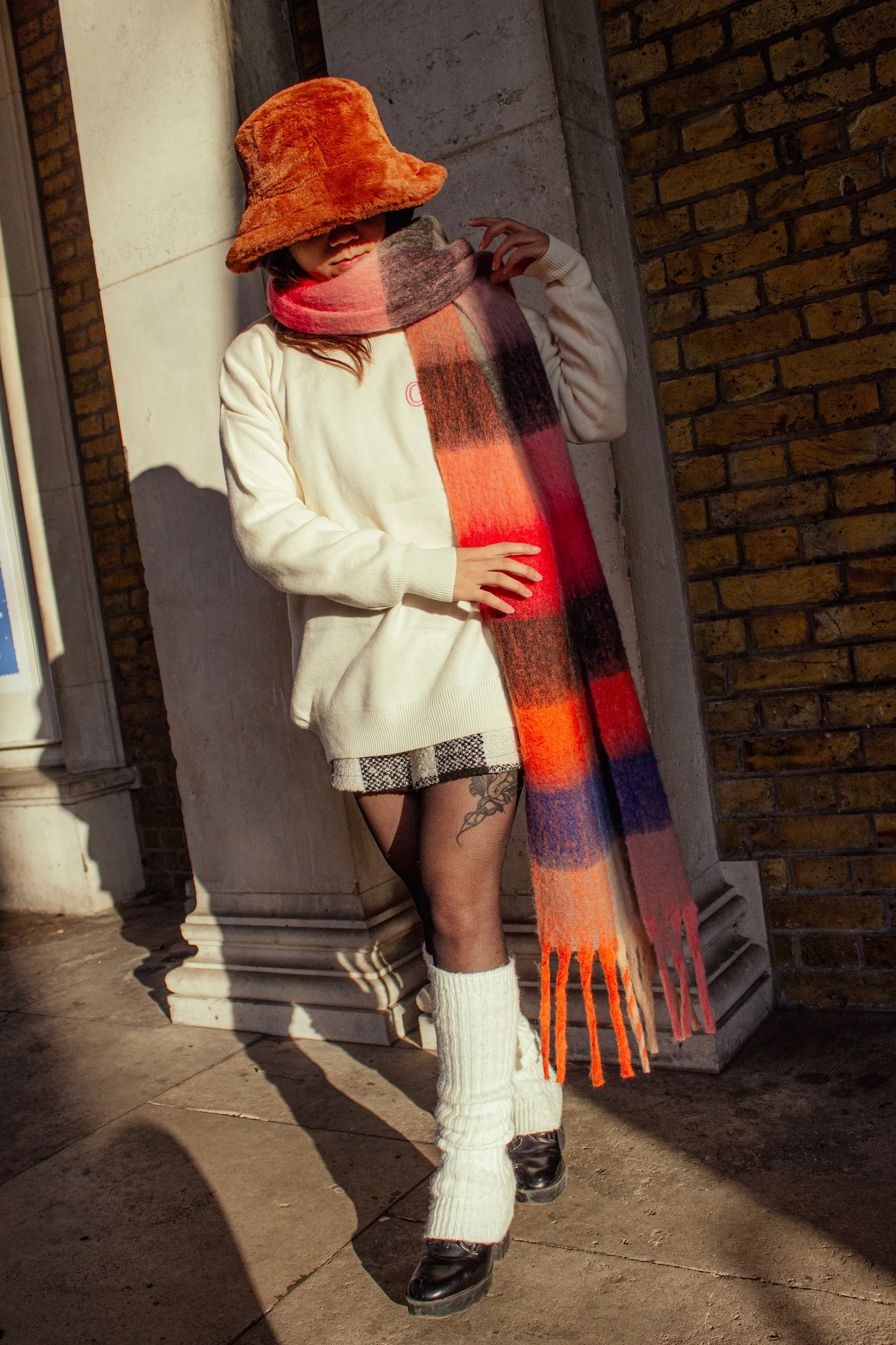 Plaid Warm Wrap Scarf