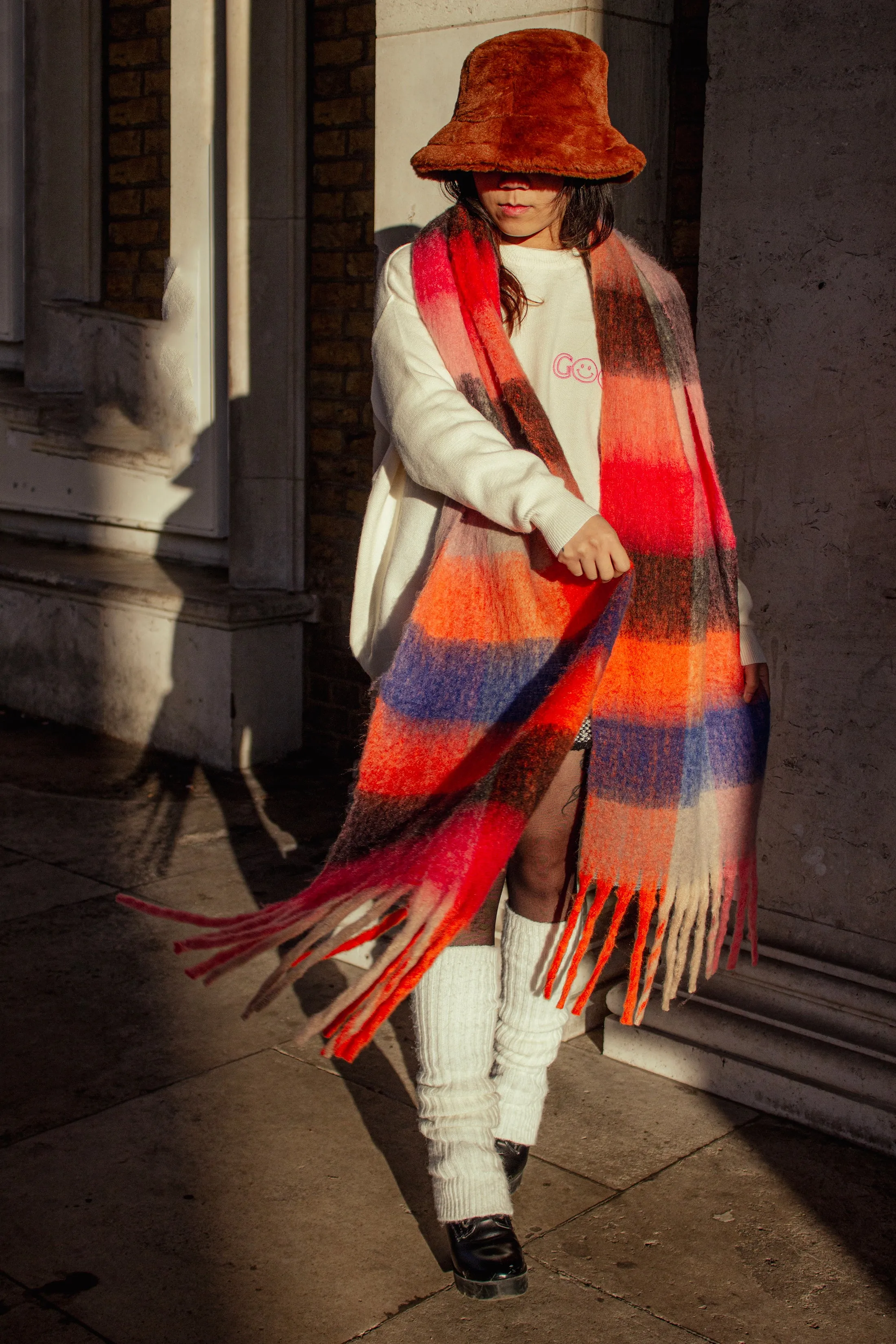 Plaid Warm Wrap Scarf