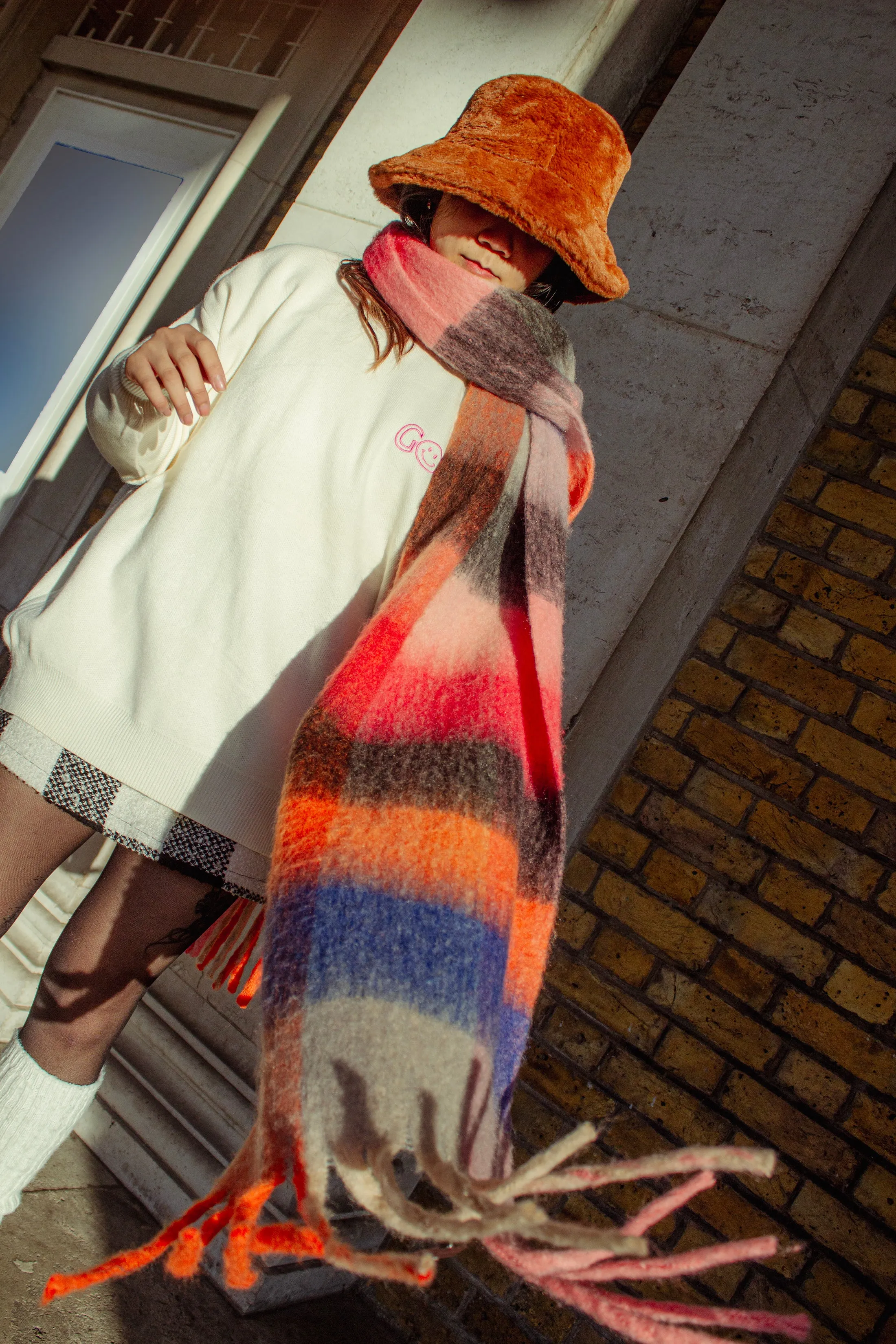 Plaid Warm Wrap Scarf
