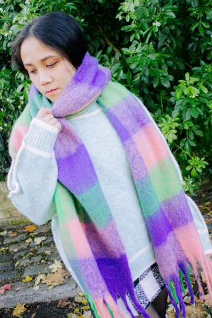 Plaid Warm Wrap Scarf
