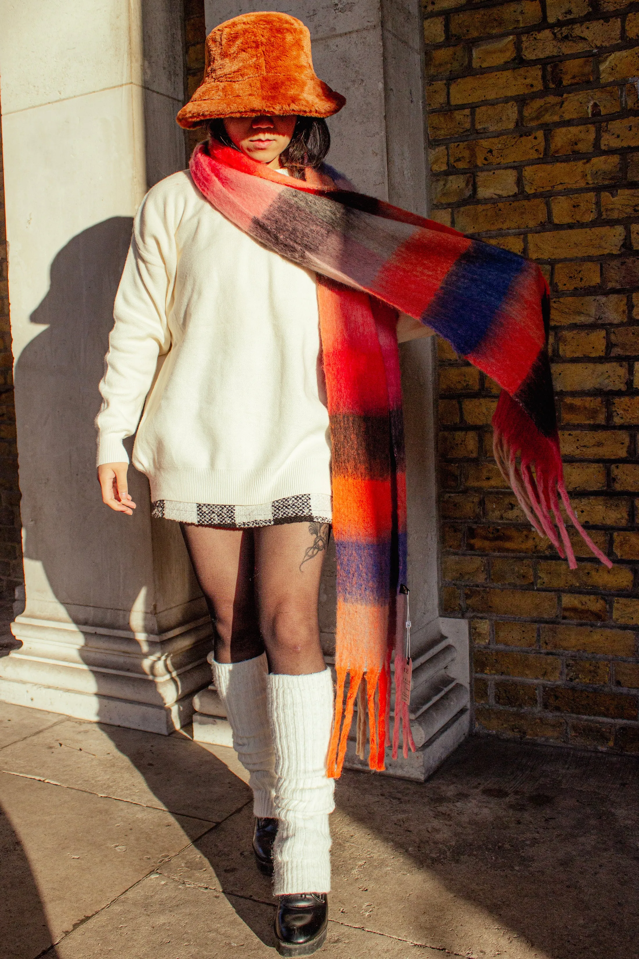 Plaid Warm Wrap Scarf