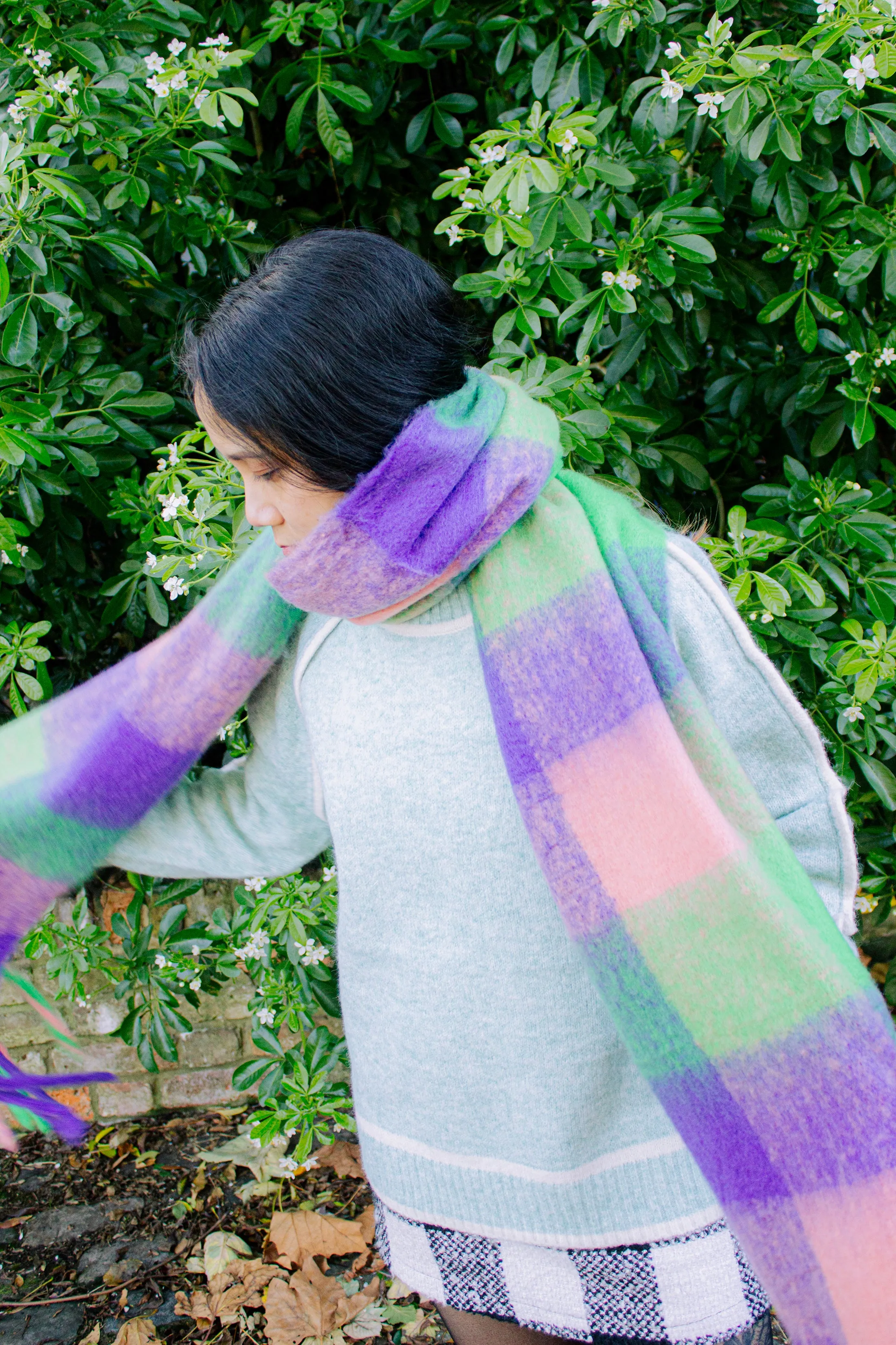 Plaid Warm Wrap Scarf