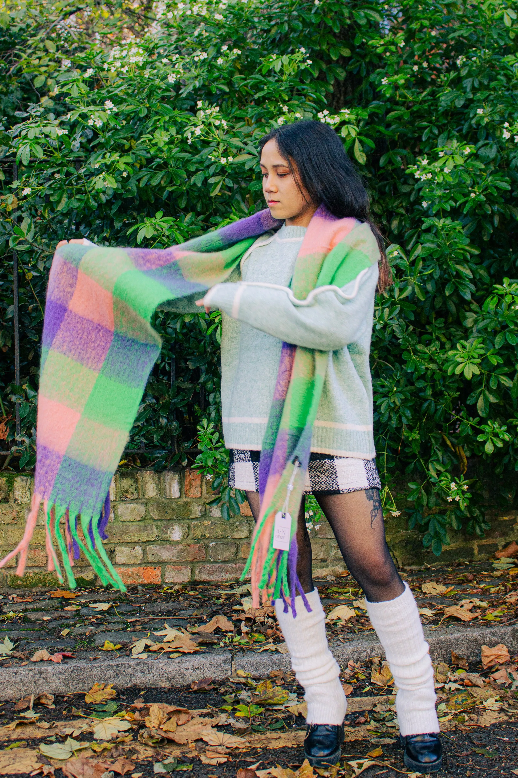 Plaid Warm Wrap Scarf