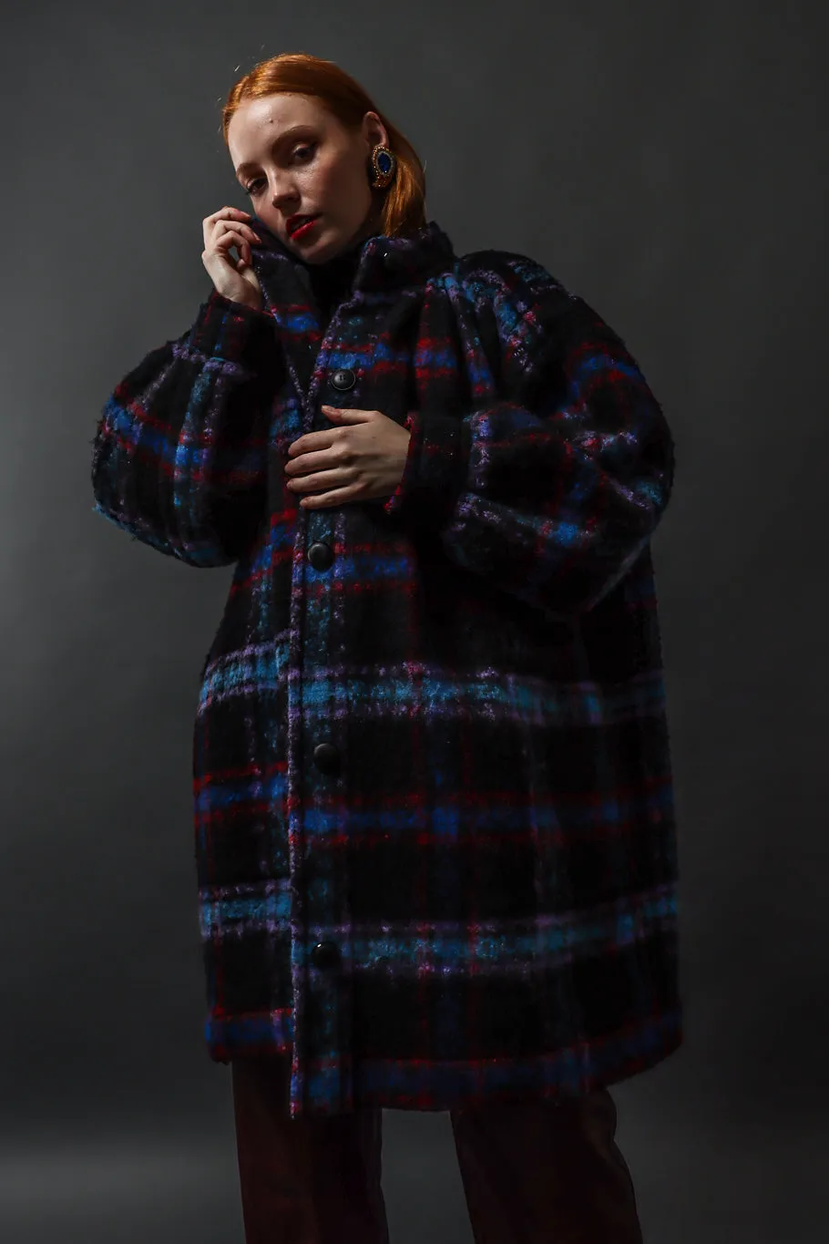 Plaid Wool Coat