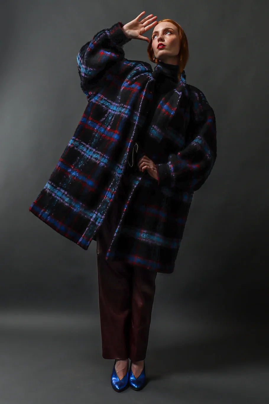 Plaid Wool Coat