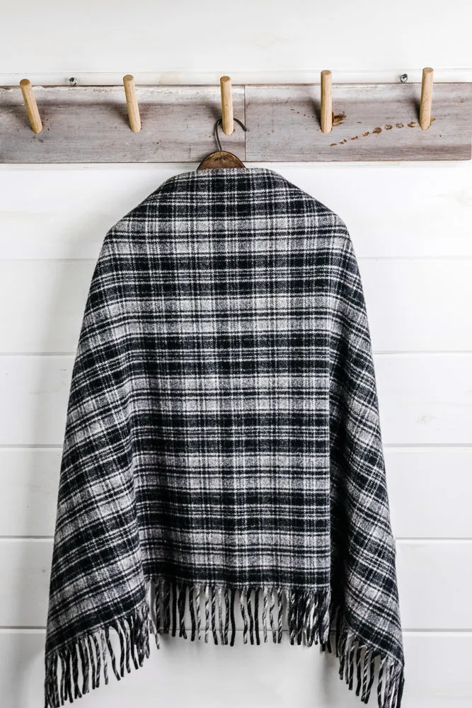 Plaid Wool Poncho