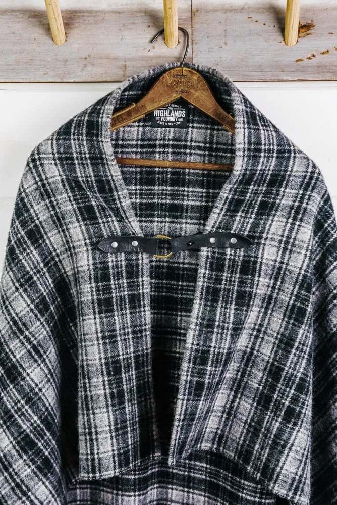 Plaid Wool Poncho