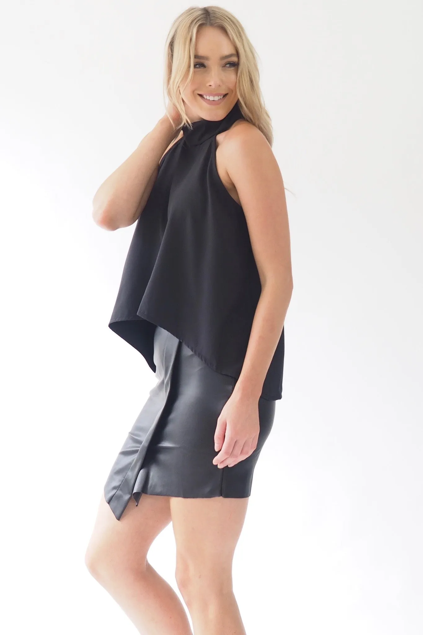 Pleather Skirt - Black
