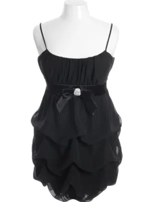 Plus Size Diamond Ruffle Lace Bubble Cocktail Dress