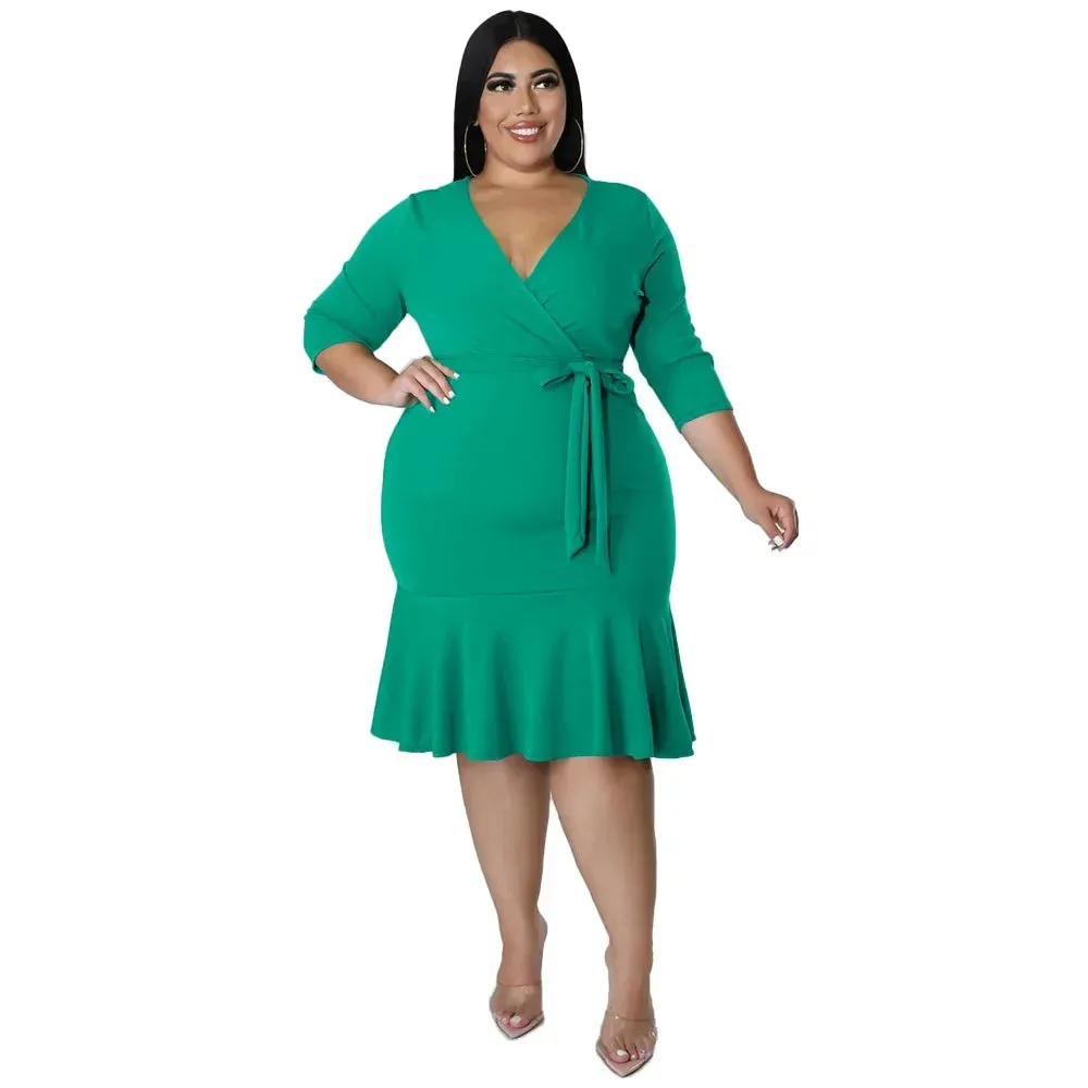 Plus Size Fashionable Sexy V-neck