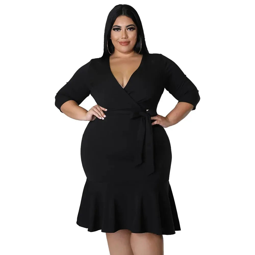 Plus Size Fashionable Sexy V-neck