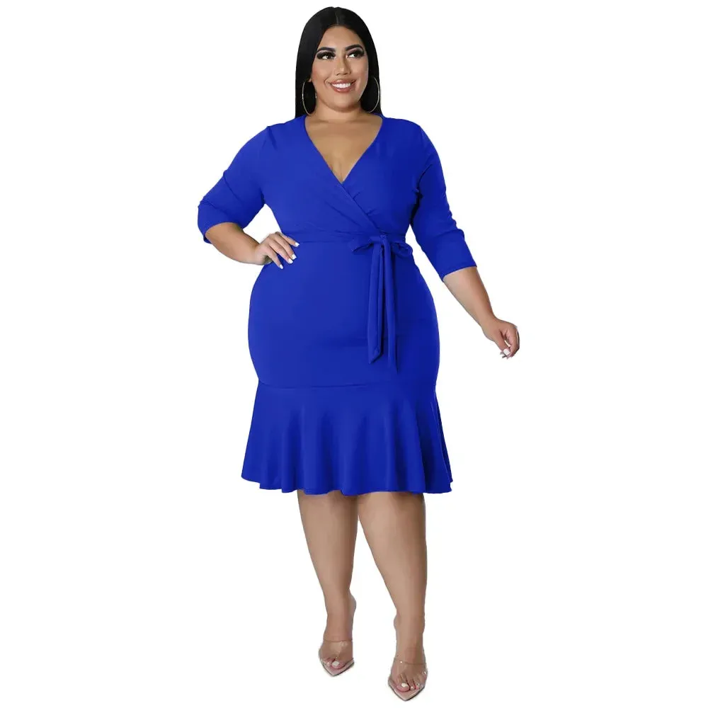 Plus Size Fashionable Sexy V-neck