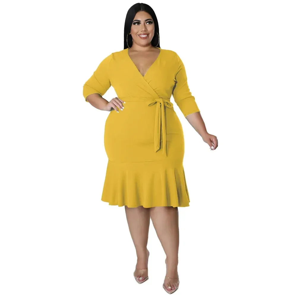 Plus Size Fashionable Sexy V-neck