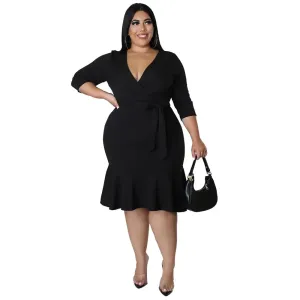 Plus Size Fashionable Sexy V-neck