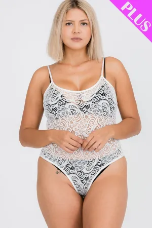 Plus Size Lace Cami Bodysuit