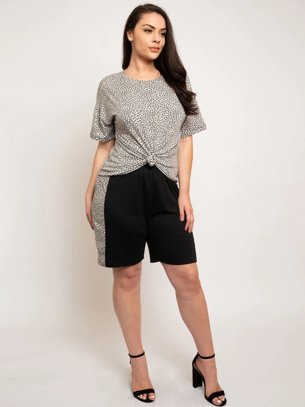 PLUS SIZE LEOPARD PRINT 2PC. SET