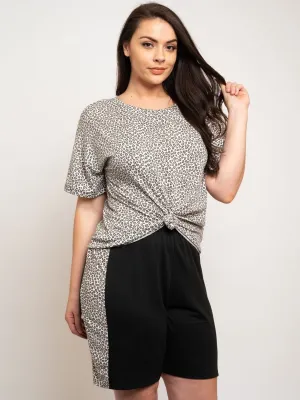 PLUS SIZE LEOPARD PRINT 2PC. SET