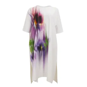 Plus-Size Pullover Dress - Airbrush White