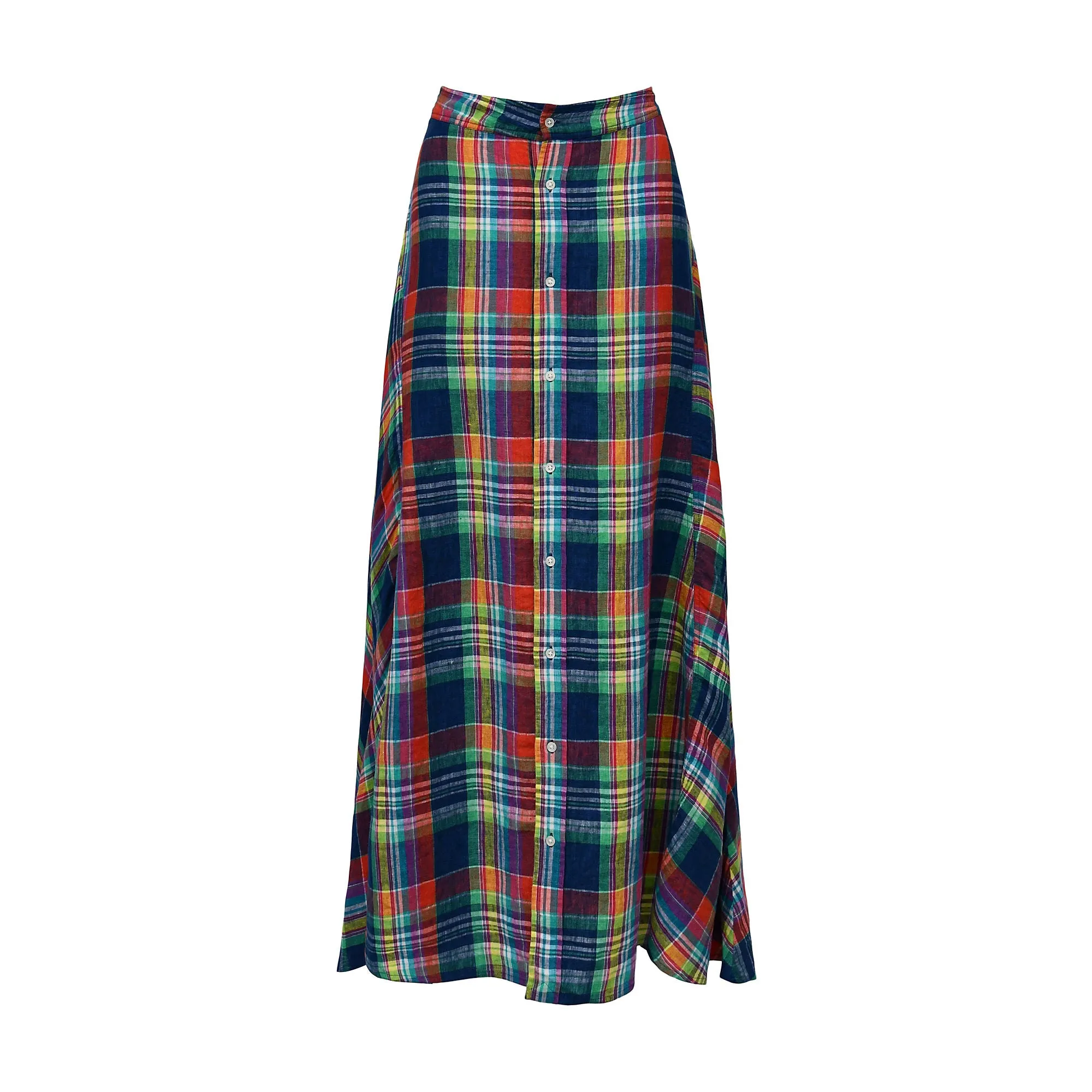 Polo Ralph Lauren - 100% Linen Plaid Skirt