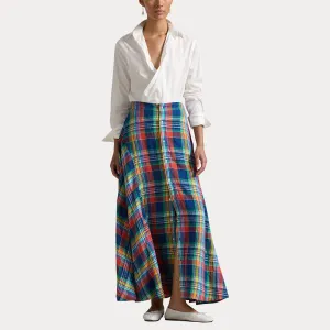 Polo Ralph Lauren - 100% Linen Plaid Skirt
