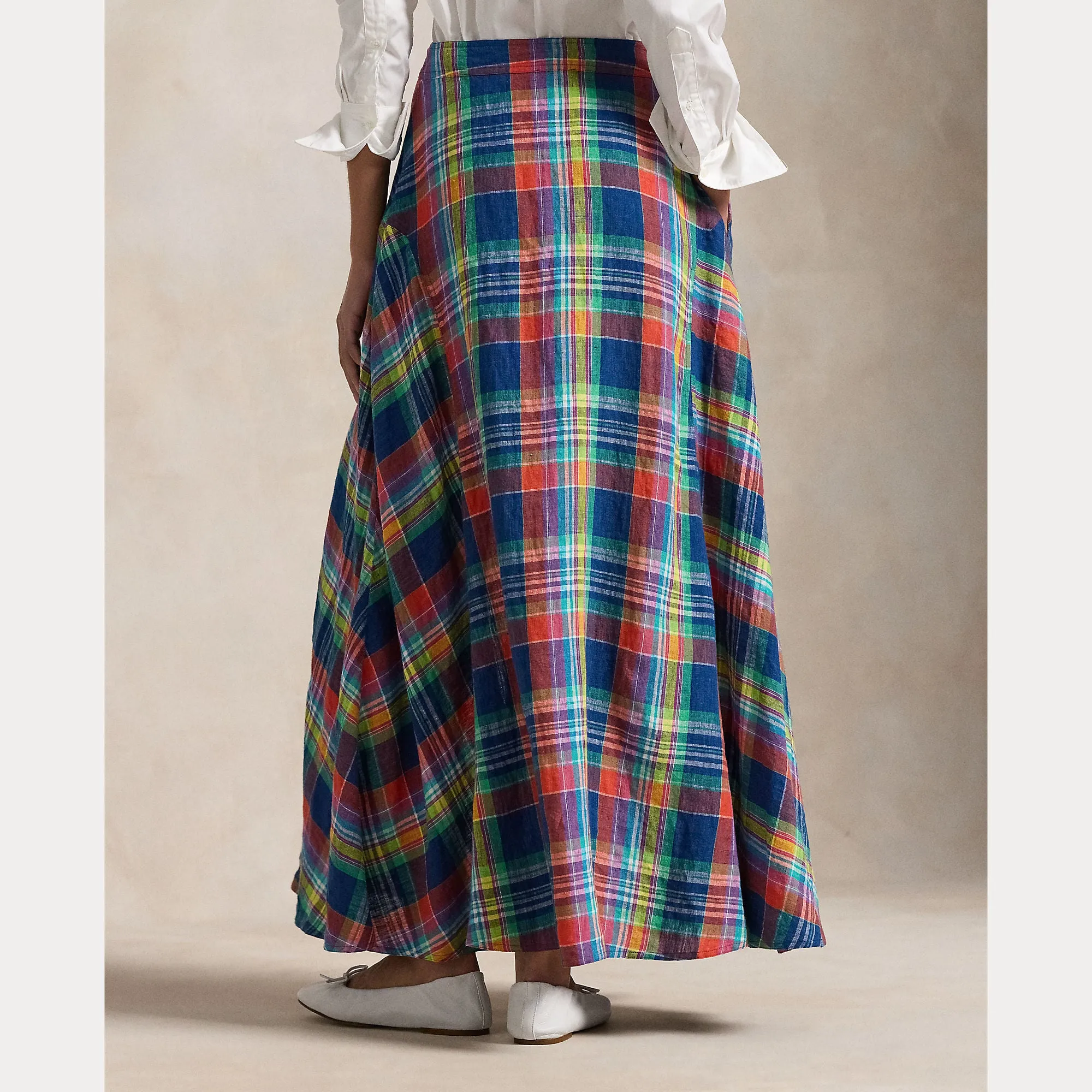Polo Ralph Lauren - 100% Linen Plaid Skirt