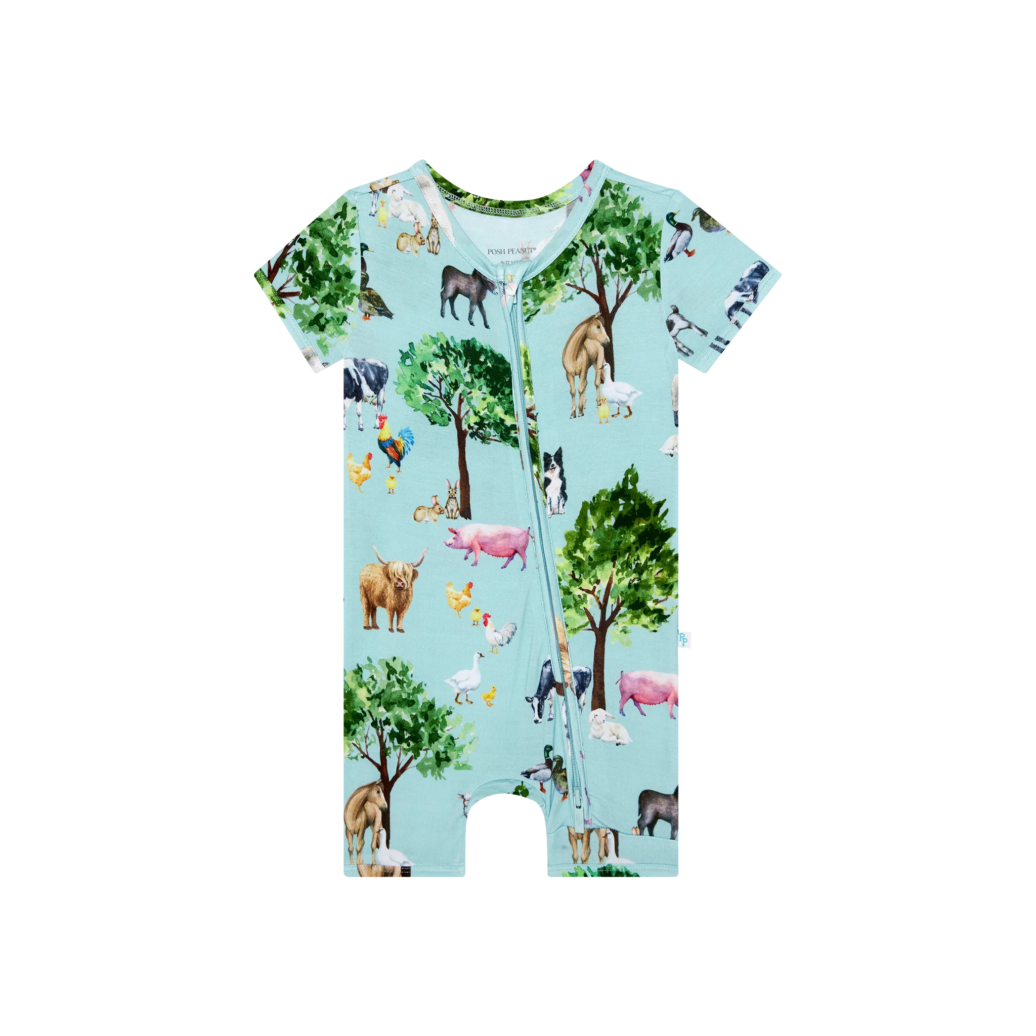 Posh Peanut- Brayden Short Sleeve Zippered Shorties