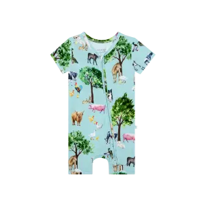 Posh Peanut- Brayden Short Sleeve Zippered Shorties