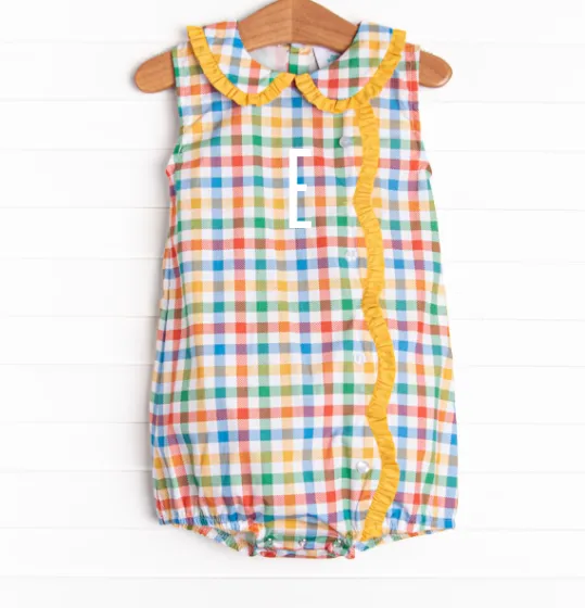 Primary School Plaid Bubble, Yellow