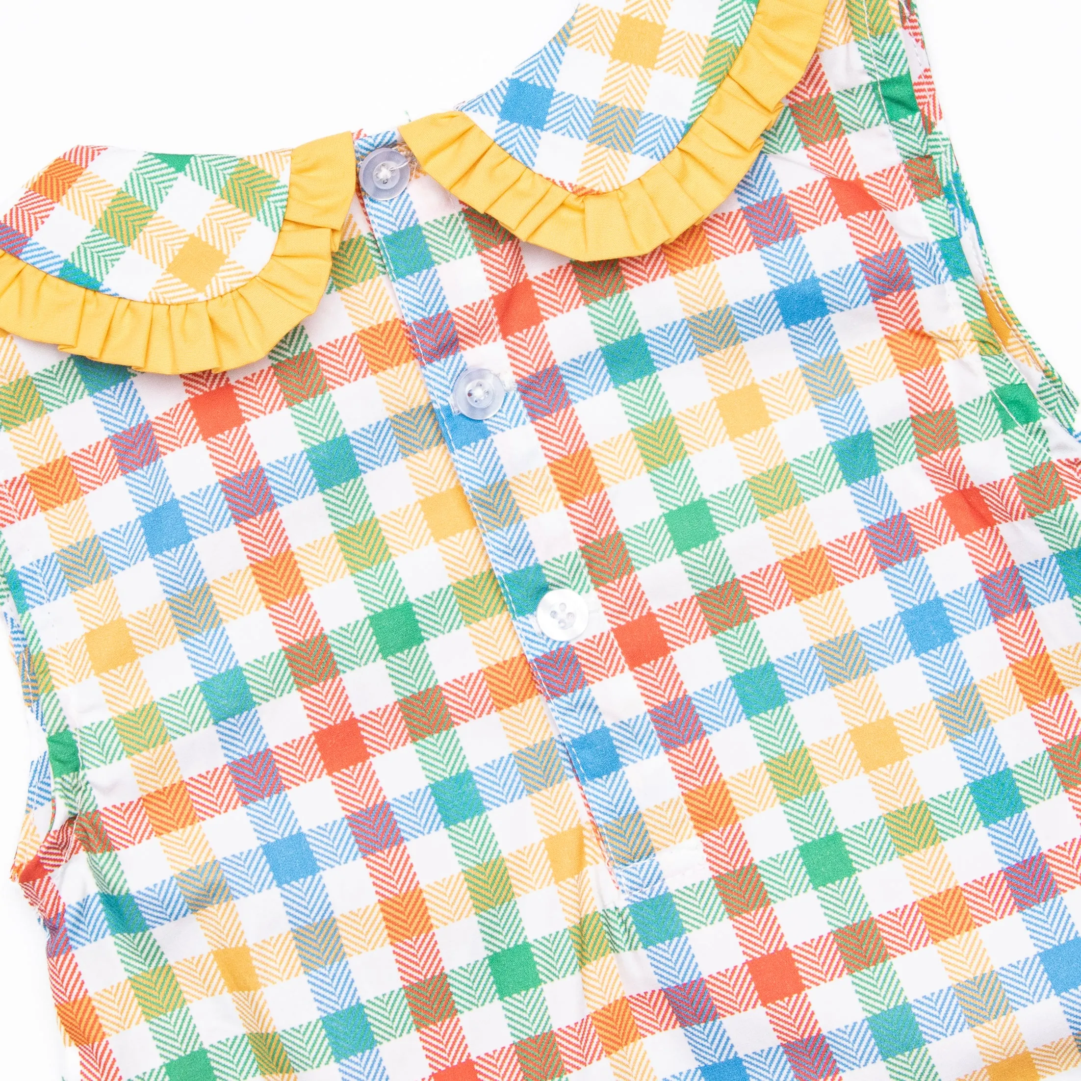 Primary School Plaid Bubble, Yellow