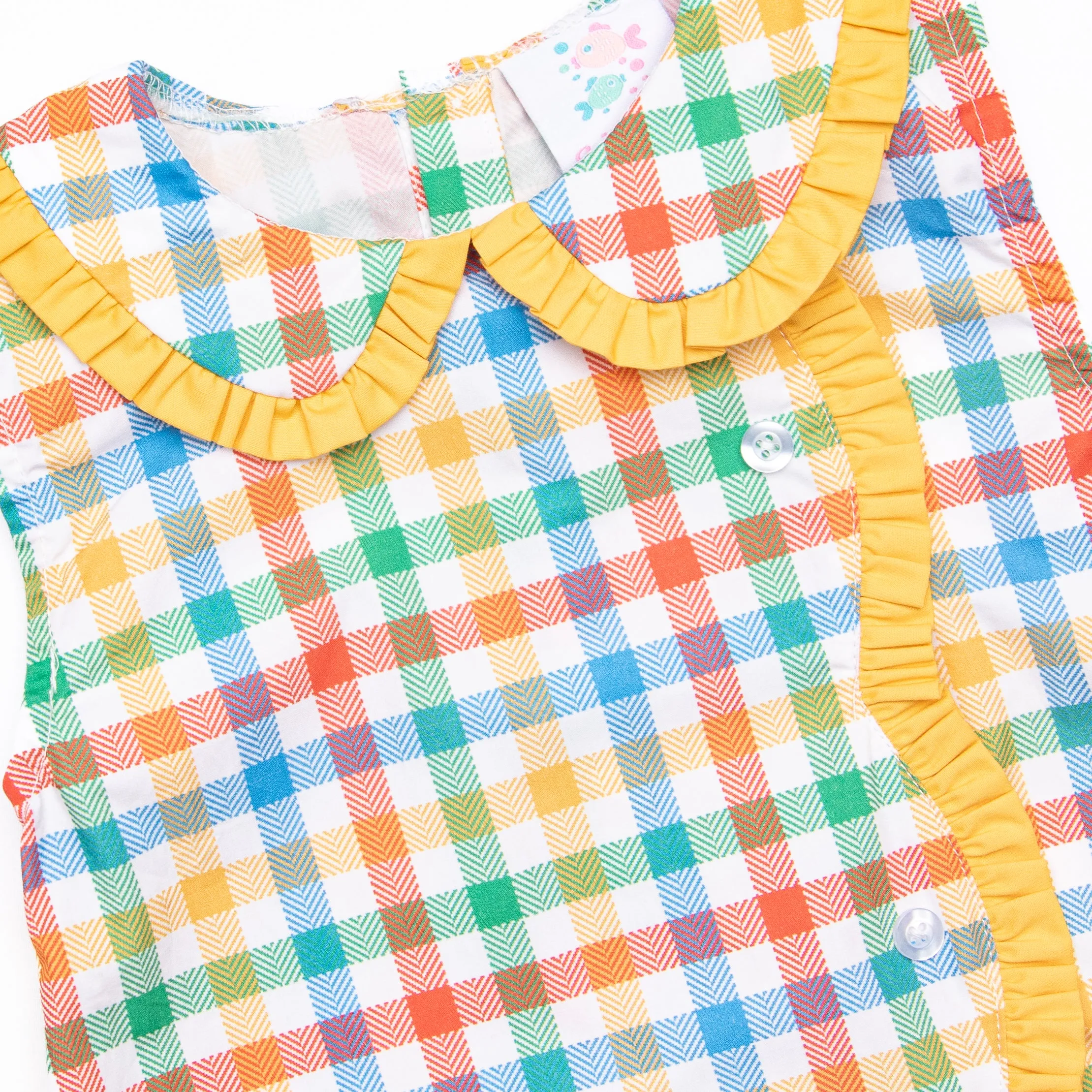 Primary School Plaid Bubble, Yellow