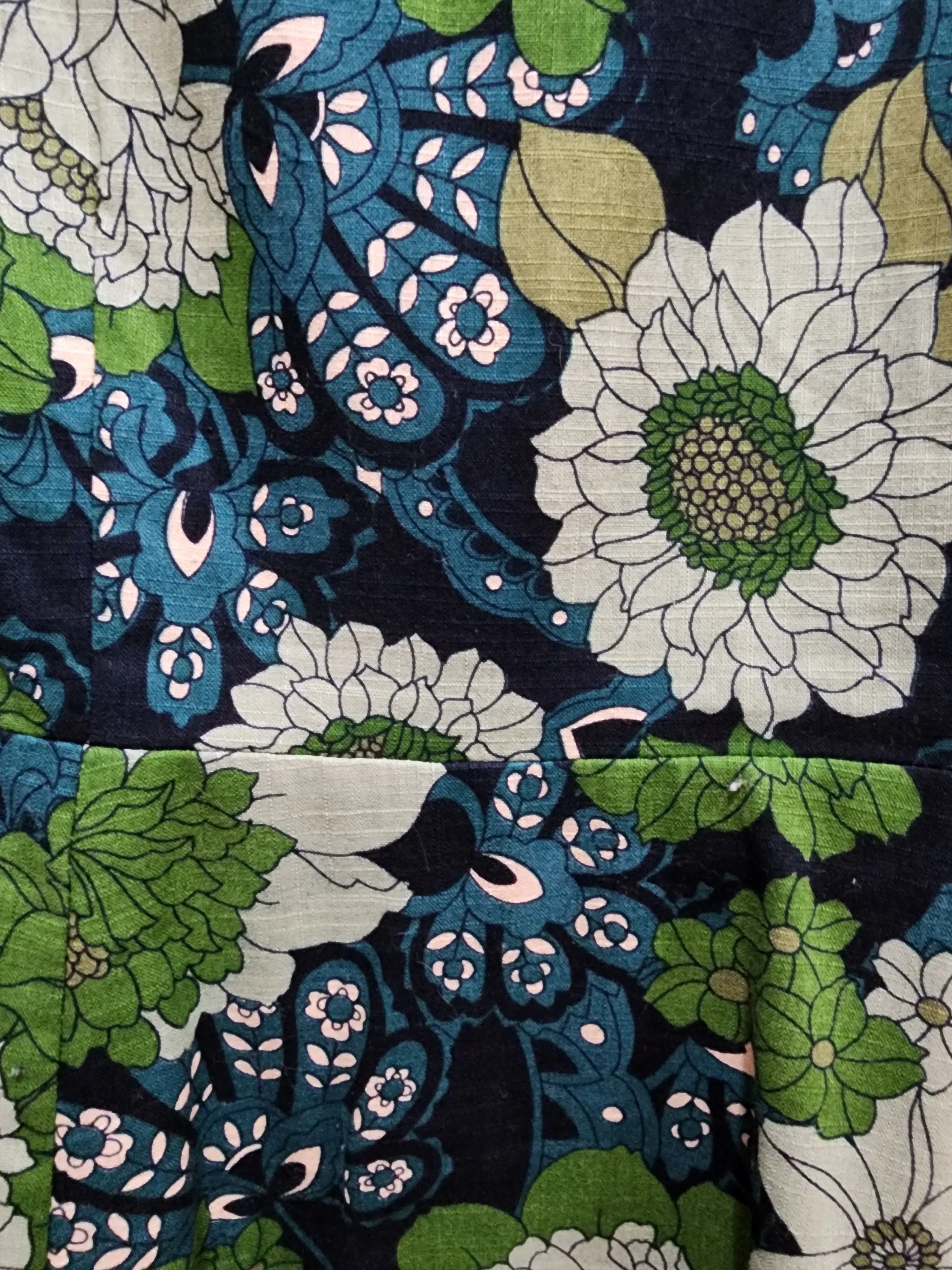 Princess Highway blue green retro print dress size 12