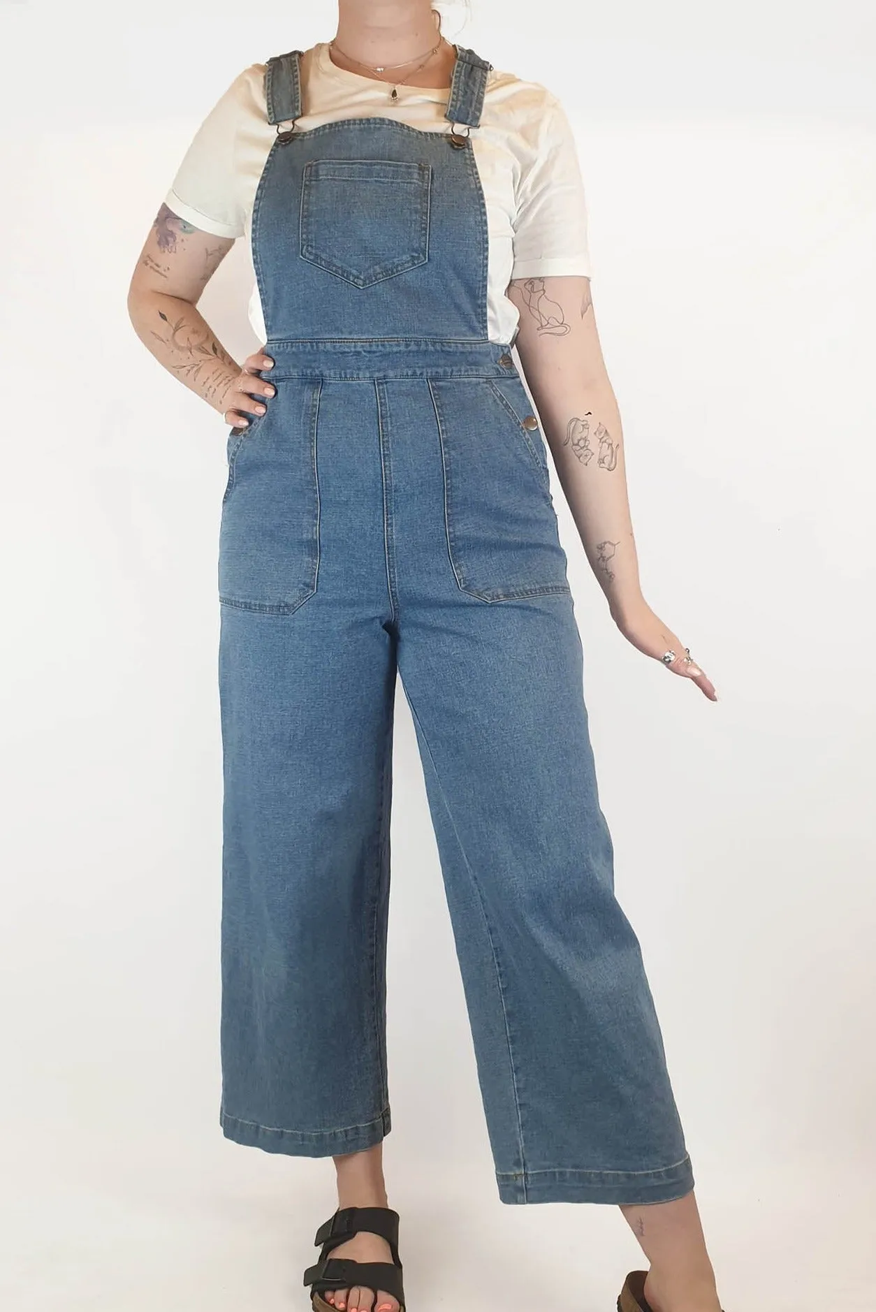 Princess Highway mid-denim overalls size 12