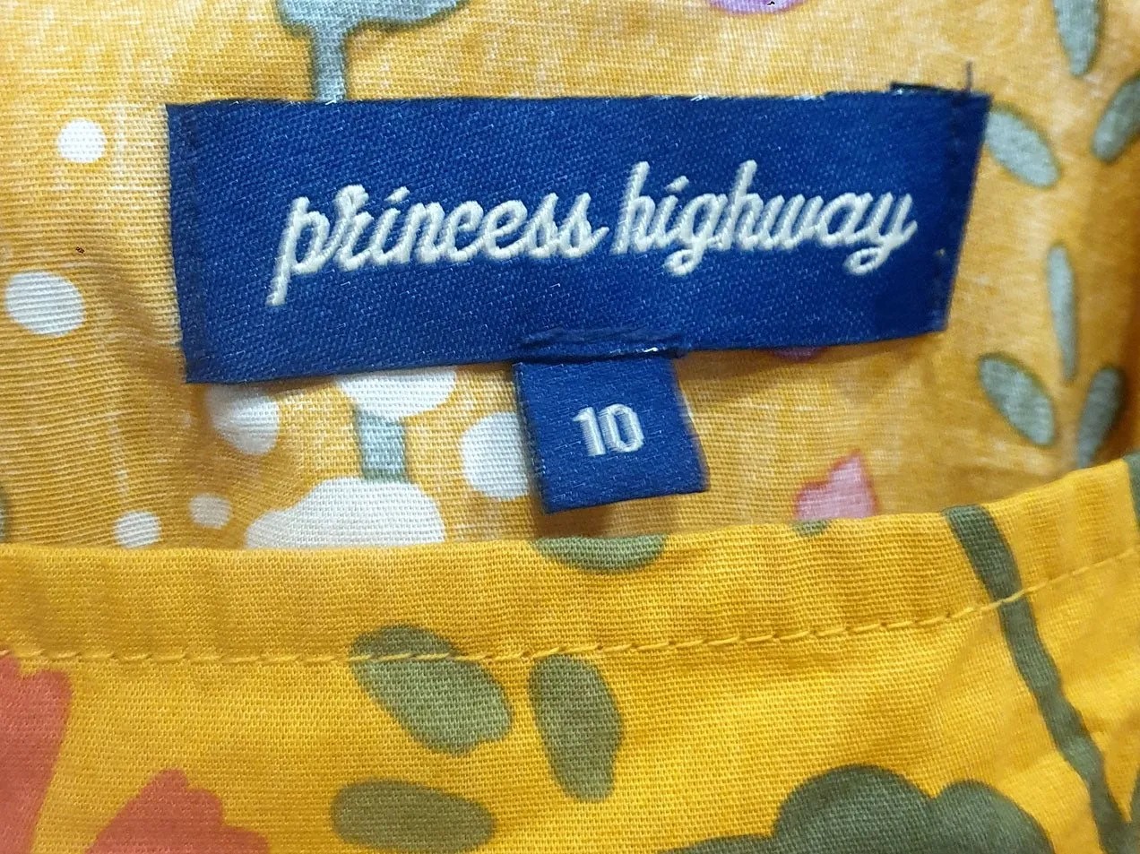 Princess Highway yellow cotton dress size 10