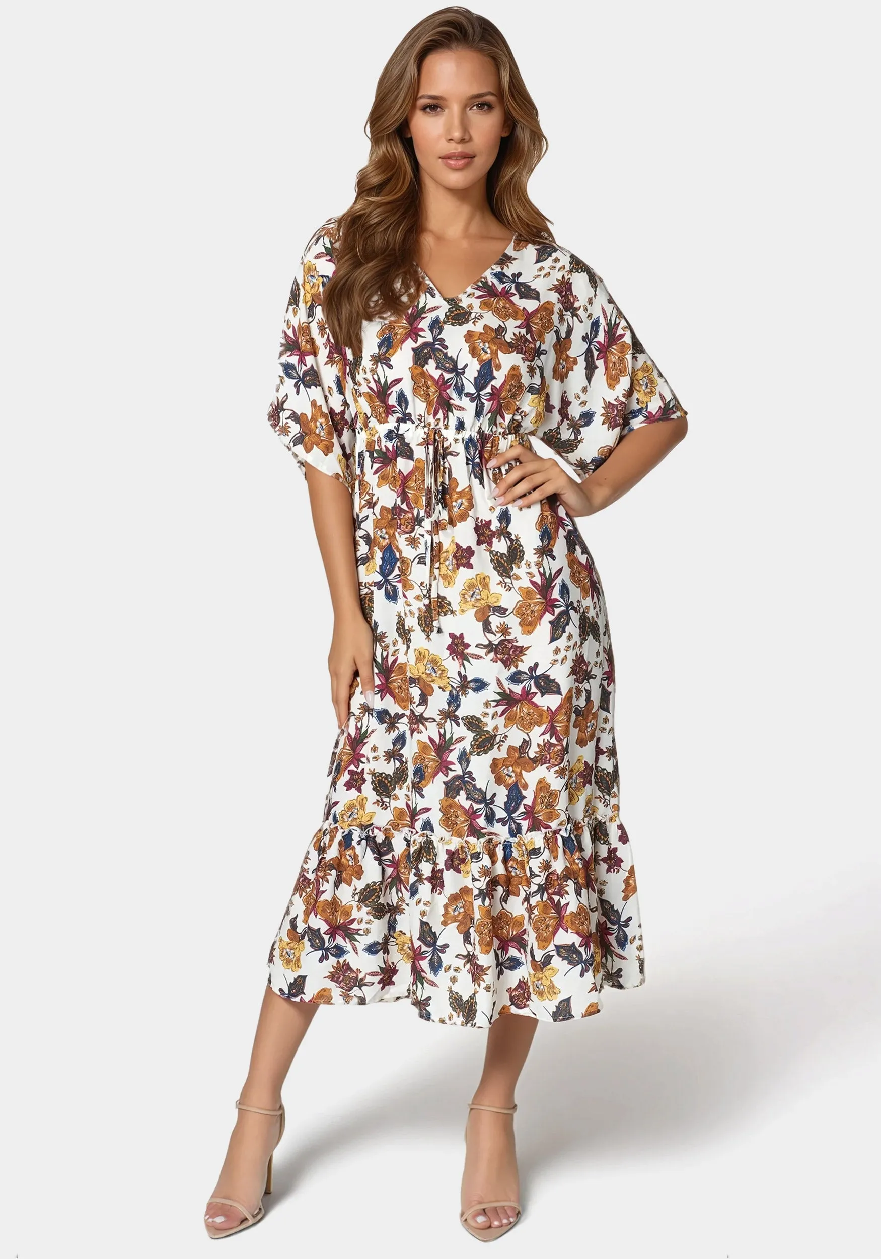Printed Kimono Dress