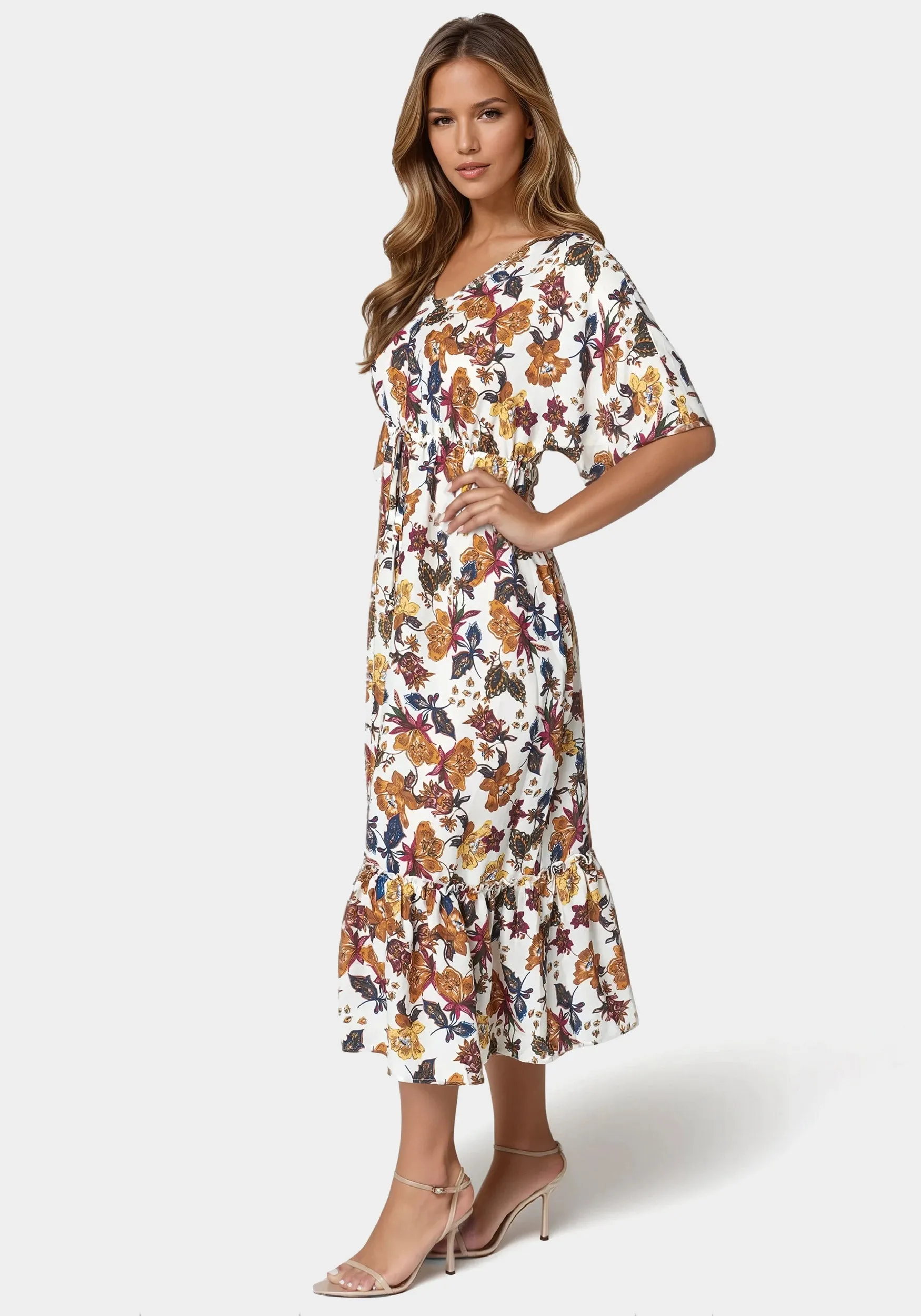Printed Kimono Dress